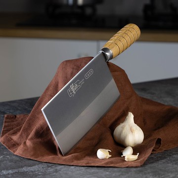 葉添-木柄系列 傳統菜刀-六寸文武刀/切剁刀