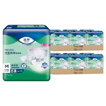 TENA 添寧 透氣乾爽紙尿褲 長效型  M  11片  12包