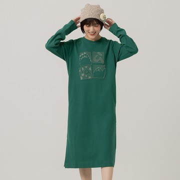 a la sha 四格漫畫長袖洋裝