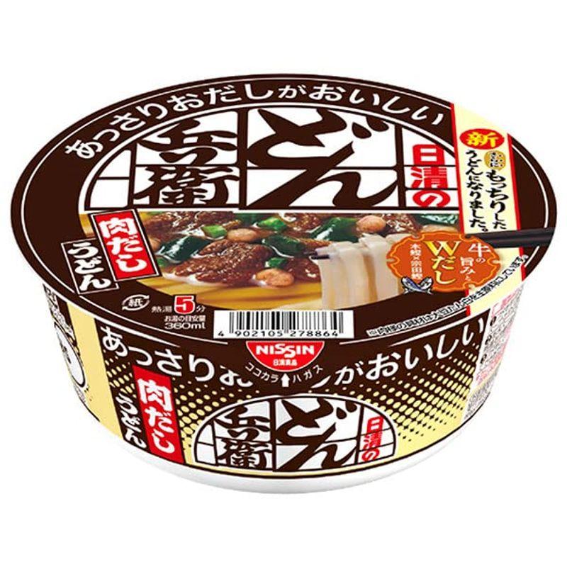 日清食品 日清のあっさりおだしがおいしいどん兵衛 肉だしうどん 72g×12個入