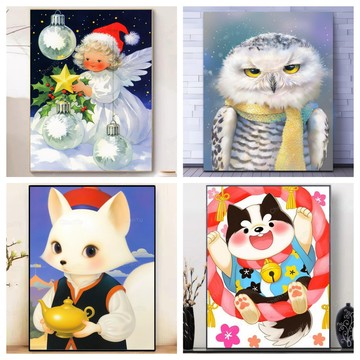 💛盒裝💛台灣現貨💛 新款5D鑽石畫 DIY鑽石貼畫 手作 立體貼鑽畫 滿鑽 手工點鑽畫 大幅 黏鑽畫 新年鑽貼 聖誕