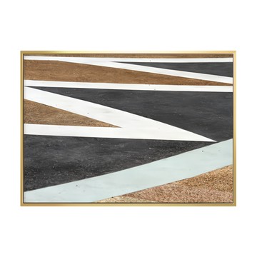 碰撞 • Typography 幾何圖案藝術畫作  40 x 30cm  金色