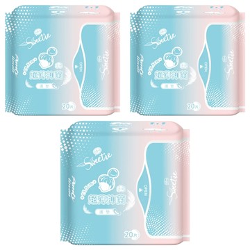 Sweetie 舒芯 Plus 抑菌護墊  15.5cm  20片  3包