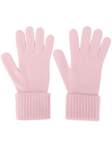 N.Peal - ribbed cashmere gloves - women - Cashmere - One Size - Pink