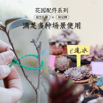 園藝用品花木固定扣扎絲捆綁扎線植物標簽標花卉多肉植物標識牌