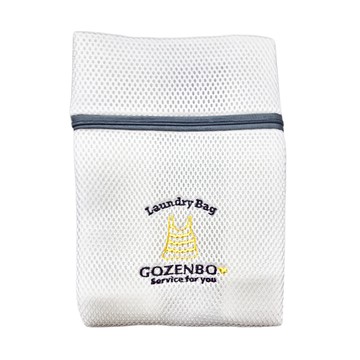 GOZENBO 御膳坊 加厚刺繡方形洗衣袋 大  白色  1個
