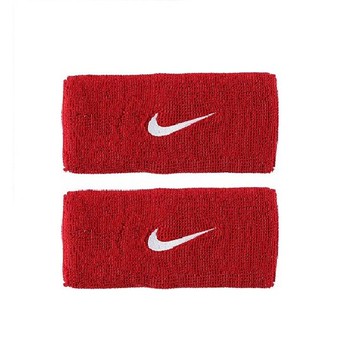 【曼森體育】NIKE SWOOSH 單色加長護腕 紅白 運動腕帶