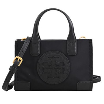 TORY BURCH 147848 ELLA 經典LOGO尼龍迷你兩用包.黑色