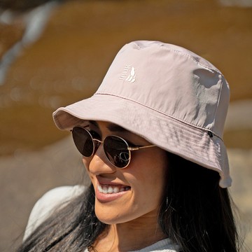 防潑水雙面漁夫帽  草莓奶茶