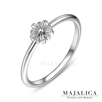 Majalica．純銀戒指．幸運雛菊．小花尾戒