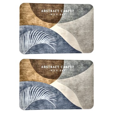 軟式珪藻土踏墊  60 x 40cm  葉影  2片