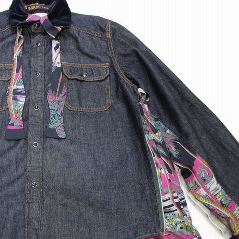 Sacai × Sun Surfレイヤードデニムシャツ