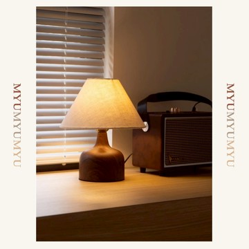 隔日到貨｜韓系實木小夜燈 質感暖光台燈 床頭舒眠燈 臥室氛圍燈 實木檯燈 小夜燈 居家裝飾｜MYUMYU 沐慕家居 台灣