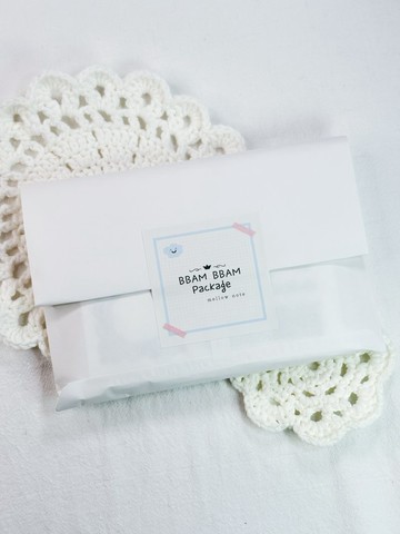 9月 BBAMBBAM Package 復古蕾絲紙材與貼紙手帳組