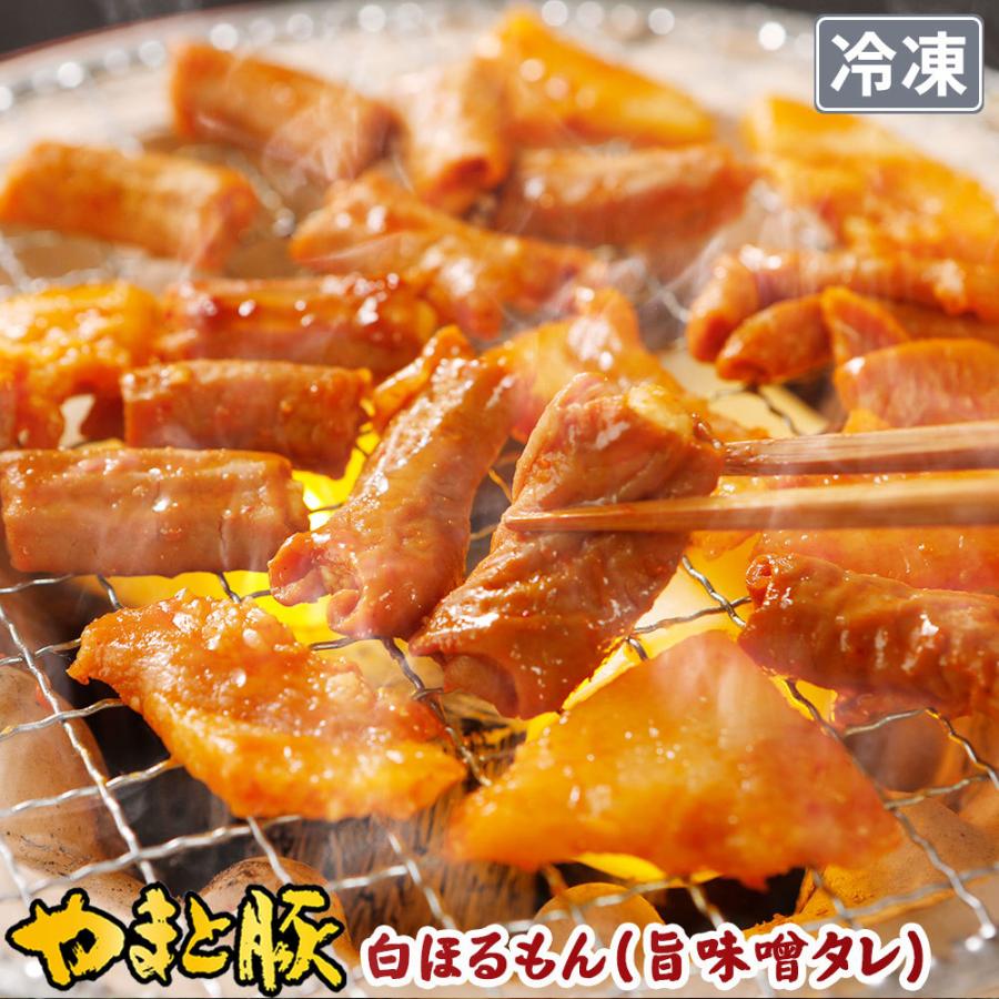 やまと豚 白ほるもん 旨味噌タレ 180g [冷凍] ホルモン ホルモン焼き ミックス  焼肉 焼き肉 bbq 鍋 小腸 大腸 味付き もつ焼き おつまみ お取り寄せグルメ