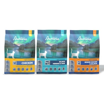 喵喵精選｜850免運 【極光Auroria】無穀天然糧全齡貓-1磅小包 貓咪飼料乾糧主食 無穀飼料 低過敏 寵物 貓