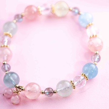 摩根石拉長石14K包金手鍊 | 天然水晶手鏈客製化禮物