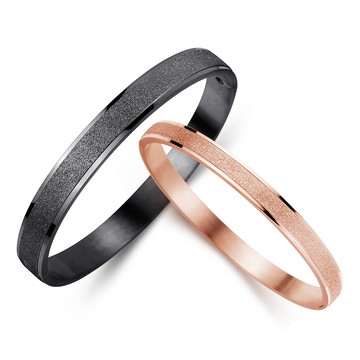 情侶手環・相約今生．噴砂處理．客製刻字