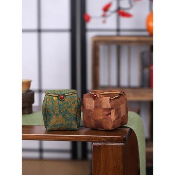 香云紗主人杯袋茶杯小布袋便攜茶具收納袋茶杯收納包茶具配件