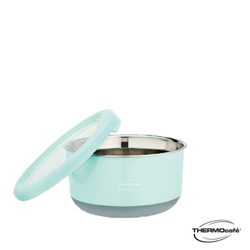 【THERMOcafe' 凱菲】不銹鋼多功能隔熱碗_TC-BOWL系列_1200ml_淺粉藍