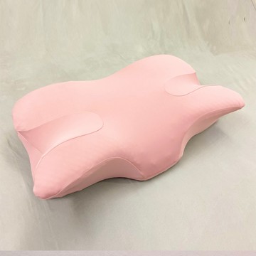 mimo 【家居】強效Q-MAX冰晶紗-月牙高密度枕手睡中高雙用記憶枕-附涼感布套(1入)粉芋