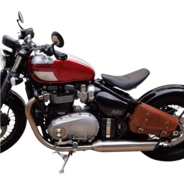 Triumph 鞍包（復古棕色）真皮適用於 Bobber、Speedmaster，無架