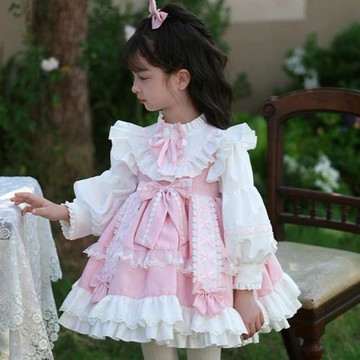 原創洛麗塔女童公主lolita裙秋季新款寶寶周歲生日宮廷風蓬蓬裙冬