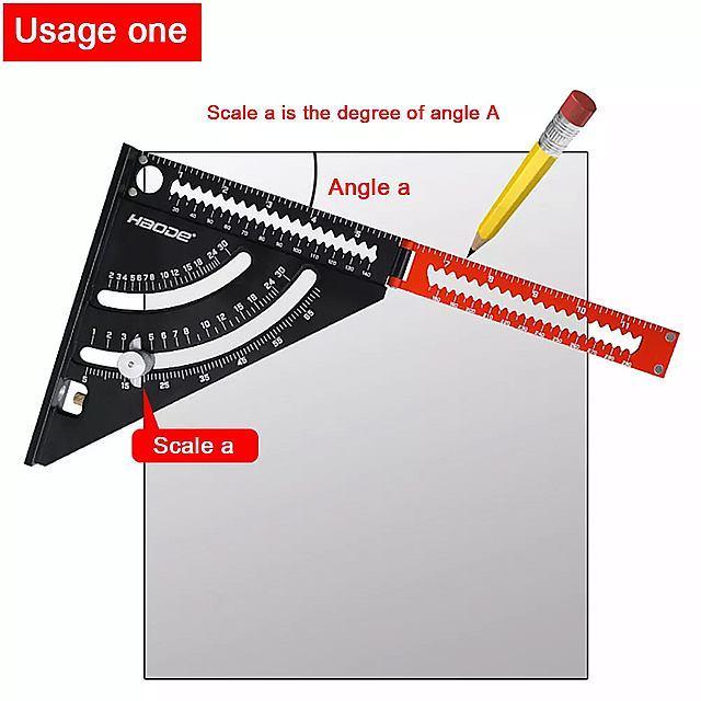 正方形測定折りたたみ三角定規角度分度器レイアウトゲージ