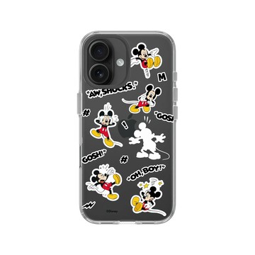 iPhone 16 Clear Case（相機按鈕） 透明 - 迪士尼-米奇 Mickey - Sticker-嘿嘿米奇