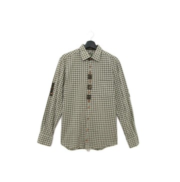Back to Green- 巴伐利亞歐式襯衫 綠格紋 銅釦 vintage b-44