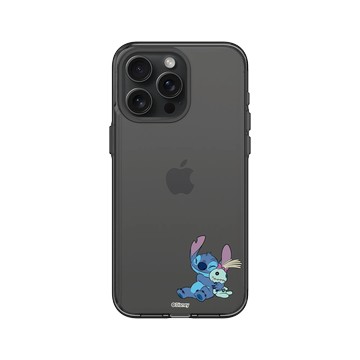 iPhone 15 Pro Max Clear 酷墨灰 - 迪士尼-史迪奇 Disney Stitch - 史迪奇 - 迷你史迪奇與Scrump