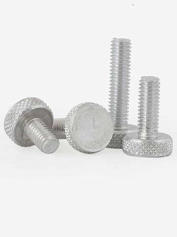 M3M4M5M6鋁合金滾花手擰螺絲釘平圓頭網紋大頭手擰螺釘調節廣告釘