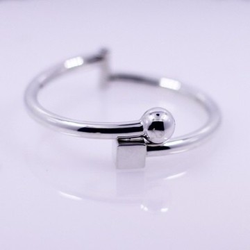 現貨+預購 925純銀手環手鐲-簡約圓珠正方體可調整生日情人節禮物女飾品73na58【獨家進口】【米蘭精品】