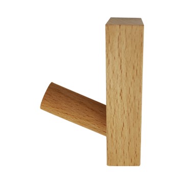 LifeShopping 免鑽孔實木掛勾  櫸木  1個