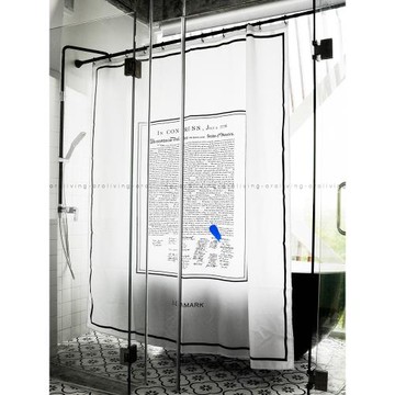 oroliving原創加厚防水浴簾淋浴間洗澡浴罩廚房客廳遮擋輕奢門簾