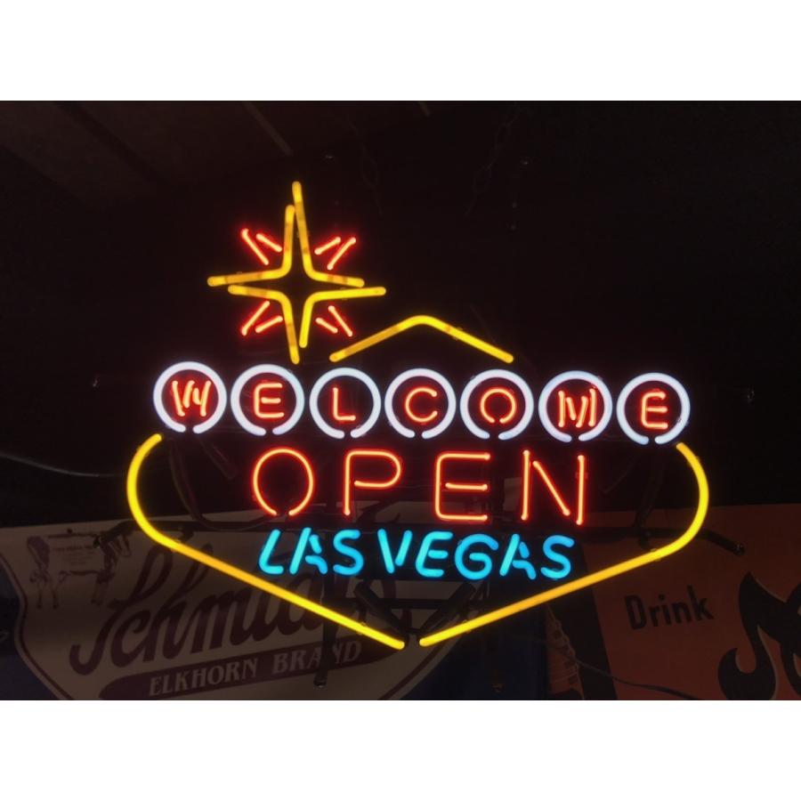 ネオンサイン ラスベガス オープン LASVEGAS OPEN ネオン管 ネオンライト 店舗照明 ガレージ アメリカン雑貨 LINEショッピング