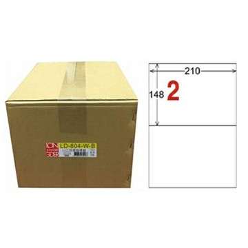 龍德 2格 白色 A4 三用電腦標籤 148x210mm 1000張 /箱 LD-804-W-B【APP滿額下單10%點數(單一帳號最高1000點)】4/30止