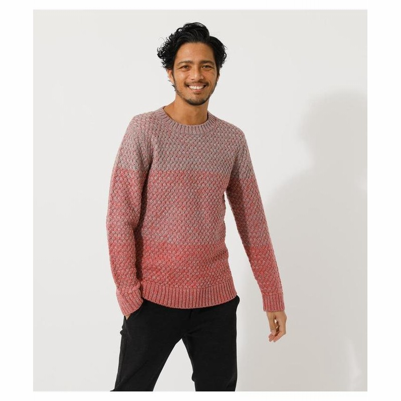 アズールバイマウジー Gradation C N Knit メンズ 柄pnk5 S Azul By Moussy 通販 Lineポイント最大1 0 Get Lineショッピング