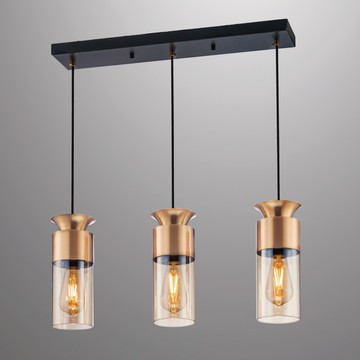 電鍍金干邑色玻璃吊燈 F85-09-K3411