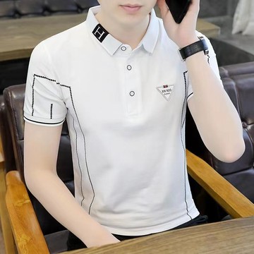 【夏季】男士纯棉短袖t恤Polo衫男潮流修身半袖男体恤2020夏季新款男装T恤