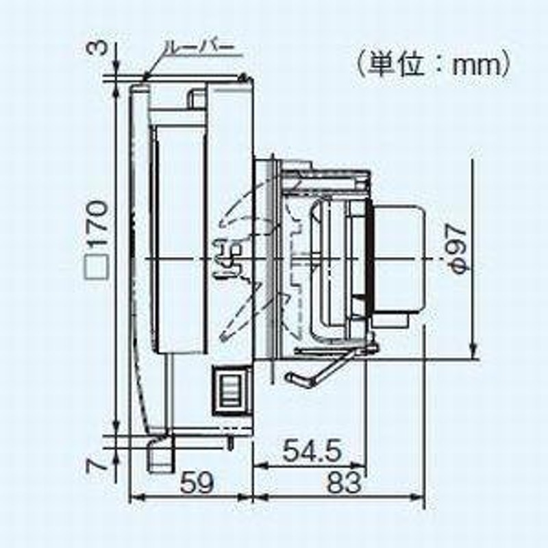 パナソニック パイプファン 排気 プロペラファン 壁取付形 手動式