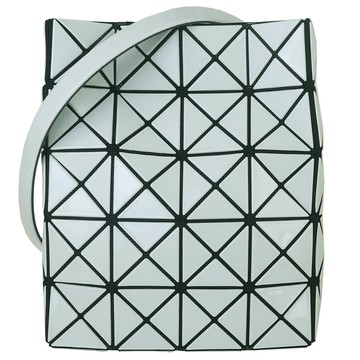 ISSEY MIYAKE 三宅一生 BAOBAO 白綠亮面方格4x5盒形小斜背包