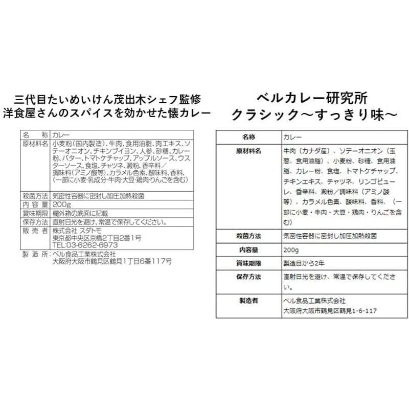 ベル食品工業 レトルトカレー 詰め合わせ 6食 セット 大阪 福岡 東京 名店 オリジナルカレー ご当地カレー