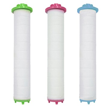 Water More 二代QSPA升級大流量甜甜圈造型增壓細水蓮蓬頭-專用亞硫酸鈣PP棉濾芯(3入顏色隨機)