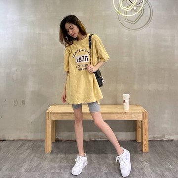 【Aries實拍】 可遮屁屁喔!竹節棉上衣  5色 TEE 休閒 韓系 女裝 衣服 短袖
