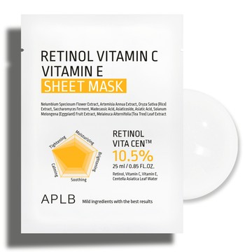 APLB Retinol Vitamin C Vitamin E Sheet Mask 25ml