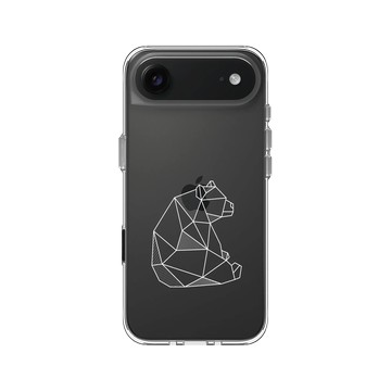 iPhone Air Clear Case（相機按鈕） 透明 - Animal Silhouette / 動物剪影 - 幾何-動物系列/熊