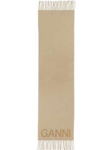 ganni scarf with logo