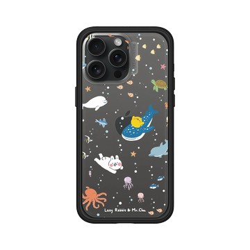 iPhone 15 Pro Max Mod NX 黑 - 懶散兔與啾先生 Lazy Rabbit and Mr.Chu - 海洋