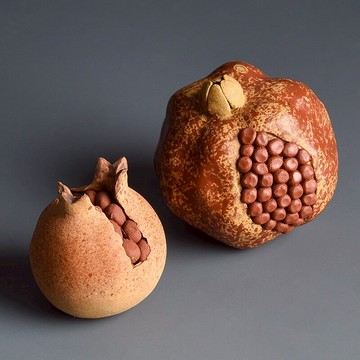 宜興原礦手工紫砂仿真小石榴茶寵擺件 精品可養茶玩寓意多子多福